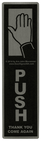 Single Push Welcom Door Label